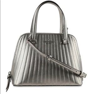 Mini dome satchel silver